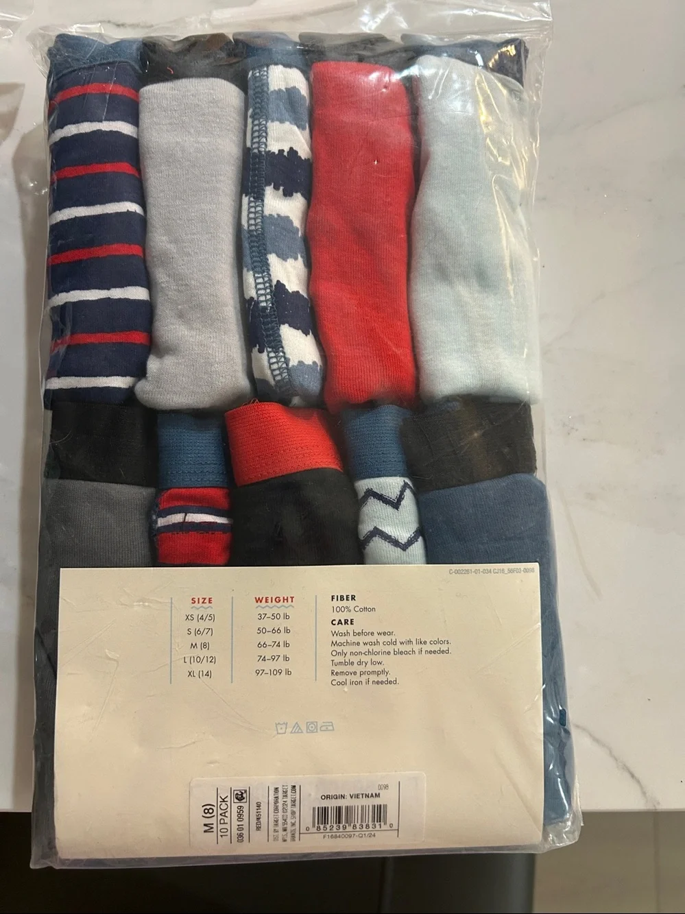 Cat & Jack Men's 10-Pack Boxer Briefs - Red, Navy & Gray Mix
